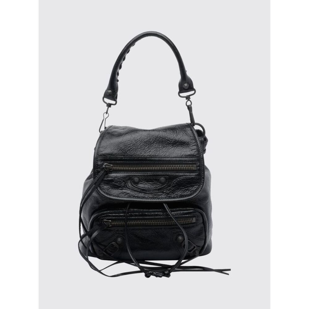 Balenciaga Women Balenciaga Le City Small Lambskin Backpack With Studs
